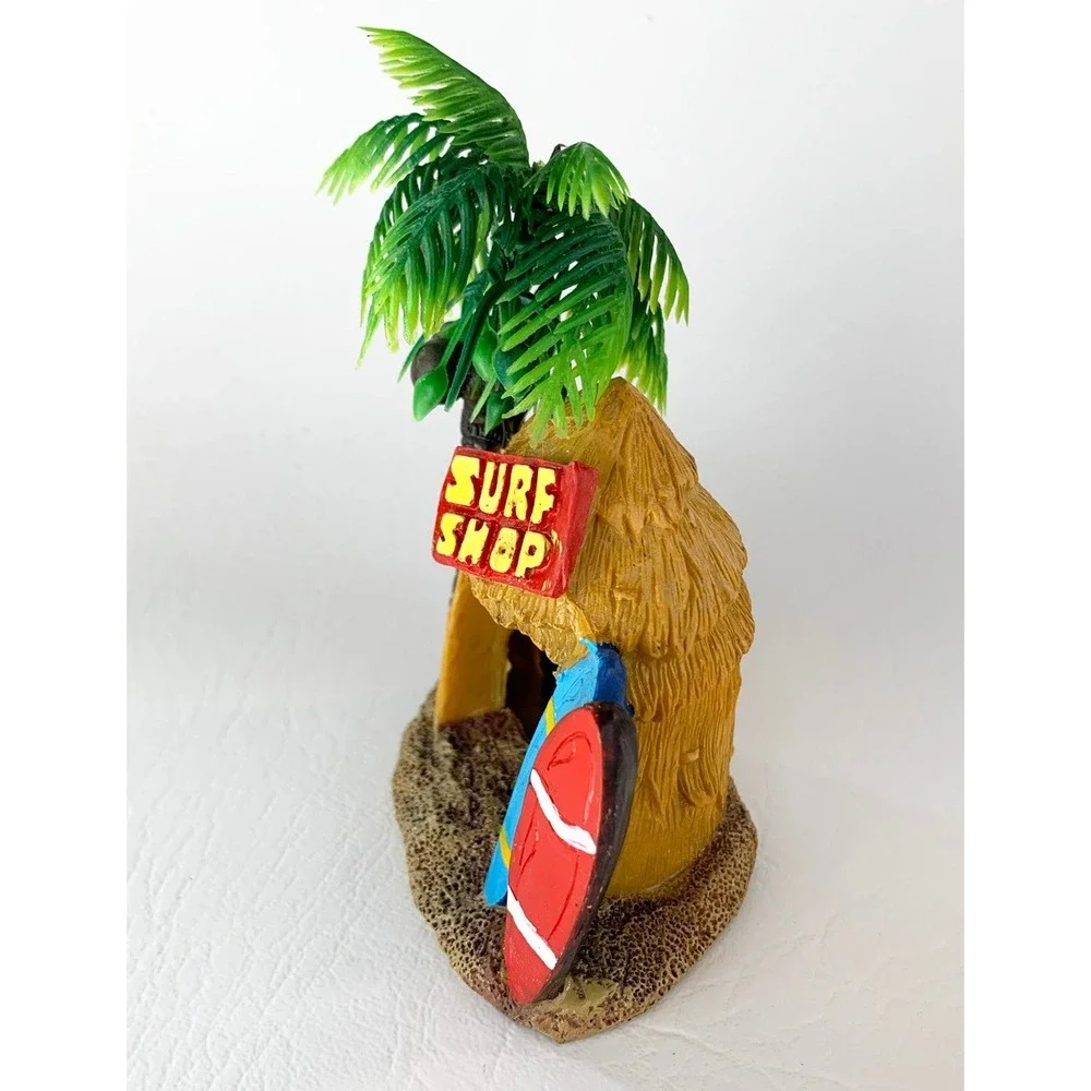 Top Fin Aquarium Decor Tiki Surf Shop Mermaid Electroplated Mix 2 Pack Lot New